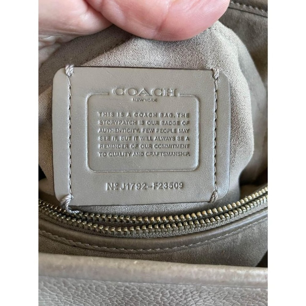 Coach Pebbled Leather Riley Satchel - 14"W x 10"H x 4"D - Medium Grey - Picture 5 of 6